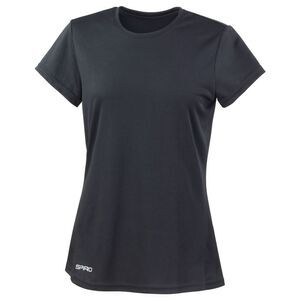Spiro Womens/Ladies Performance Quick Dry T-Shirt / Black